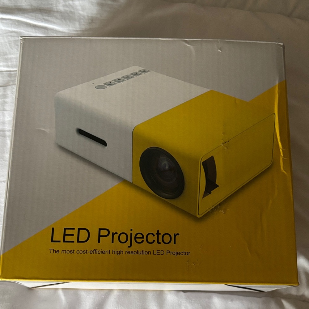 Mini LED Projector - Yellow and White